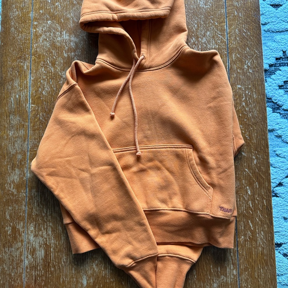 TNA Cozy Fleece Sweatshirt in Warm Orange